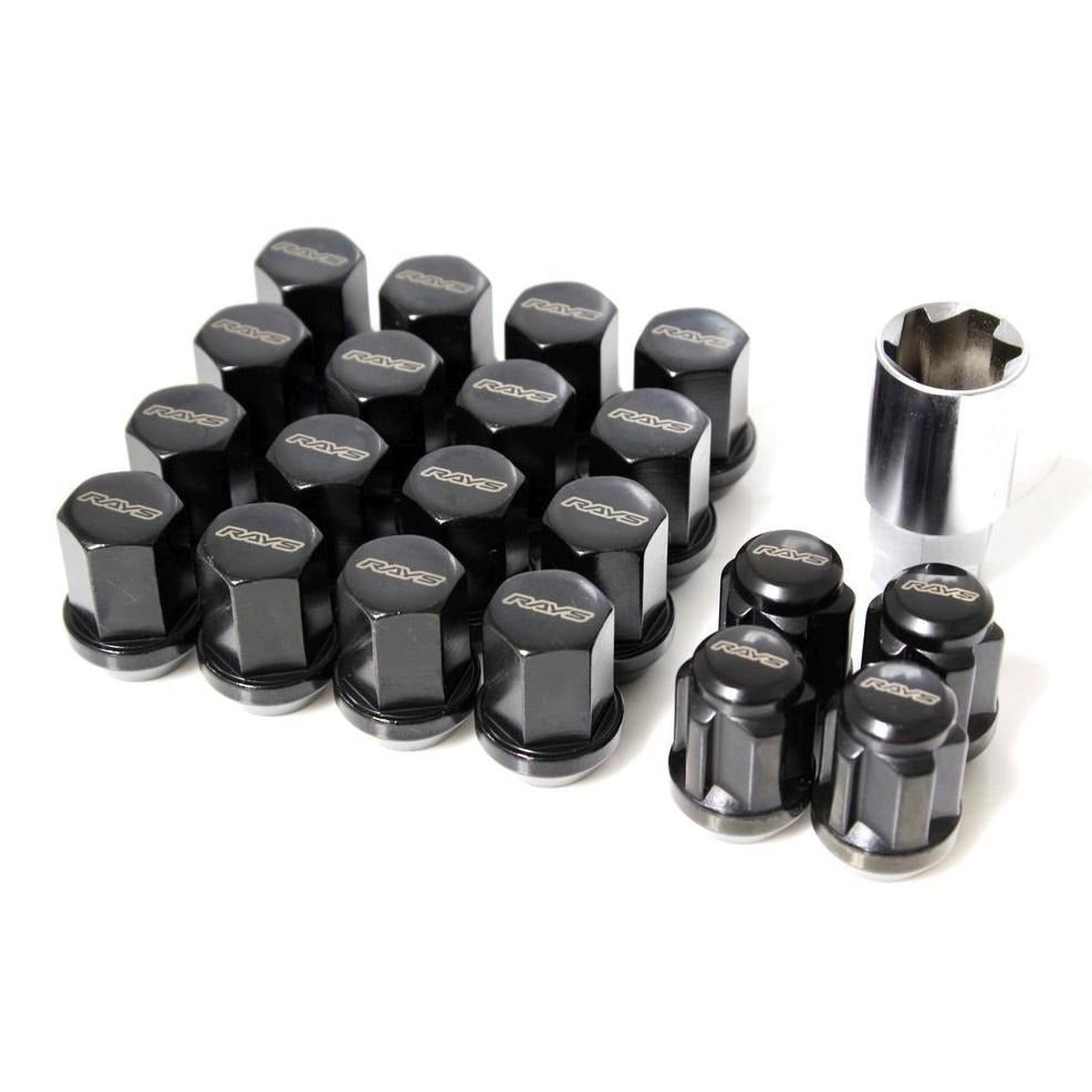 Rays M12x1.5 Black Lug Nuts | W191215B