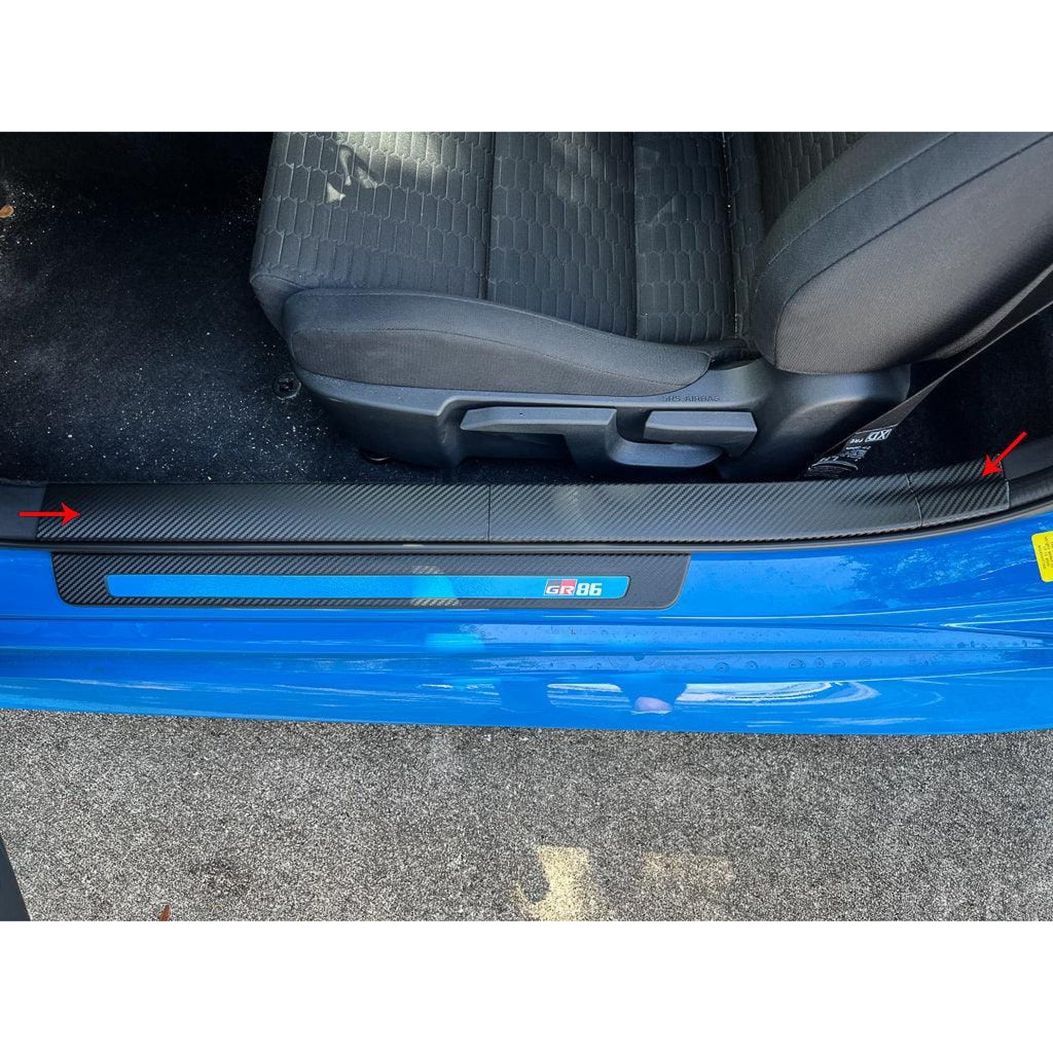 Sticker Fab 3D Carbon Door Sill Overlay Part 2 (Upper) - 2022-2025 BRZ / GR86