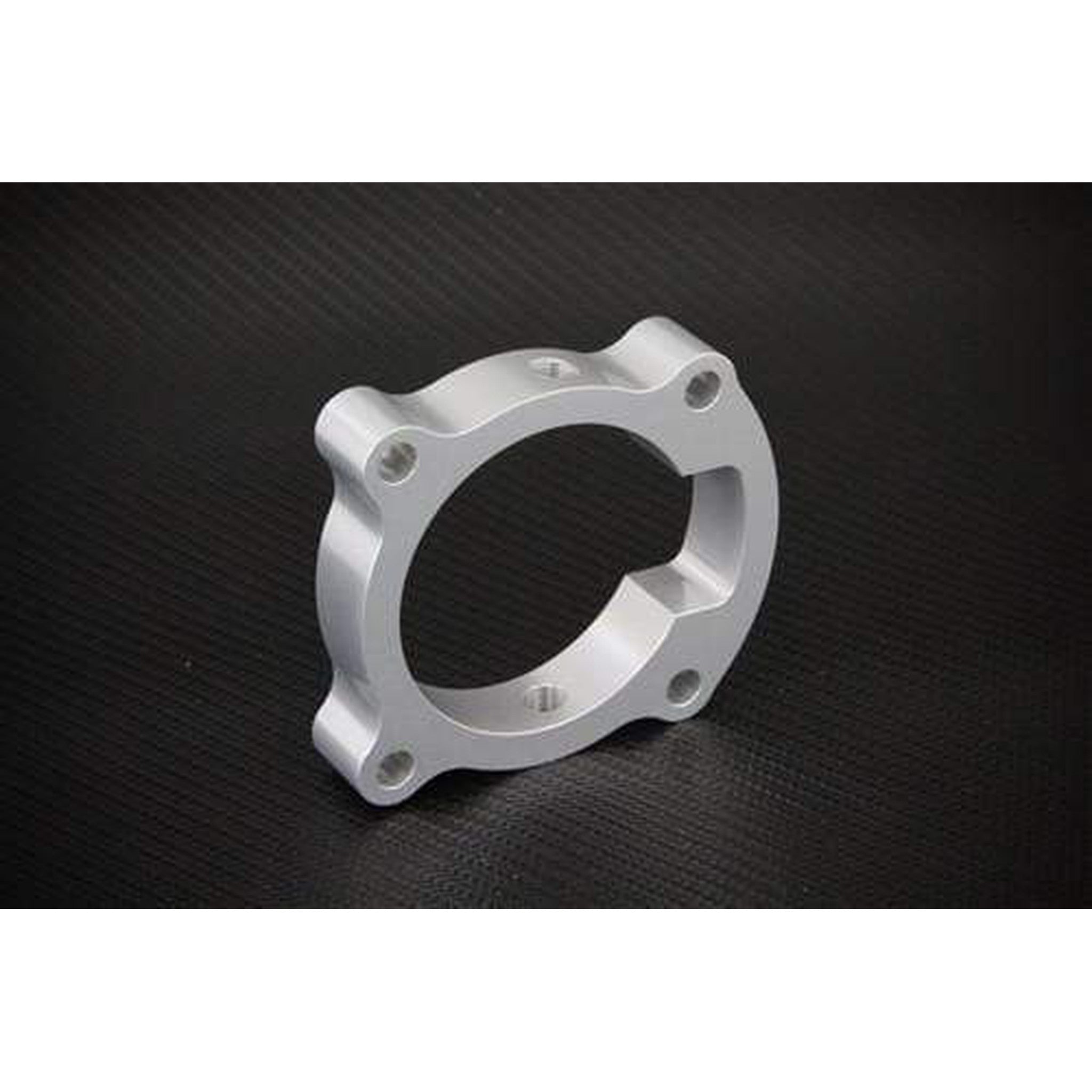 Torque Solution Throttle Body Spacer (Silver) 2010-2013 Hyundai Genesis Coupe 2.0T | TS-TBS-018