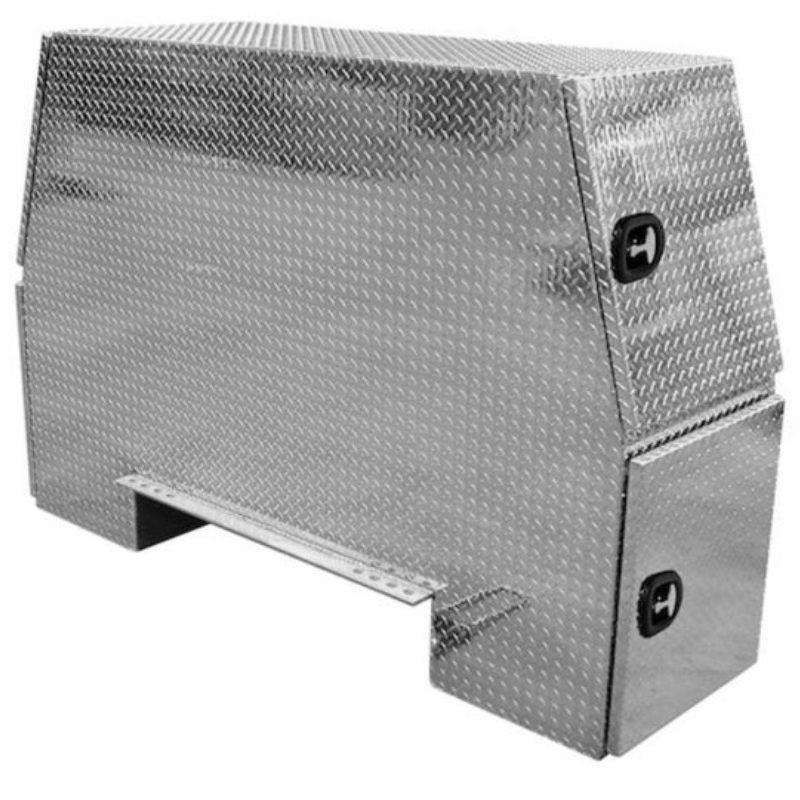 Buyers Products 55x24x85 Inch Offset Floor Diamond Tread Aluminum Backpack Truck Box - 9.1 Inch Offset Model BP825524