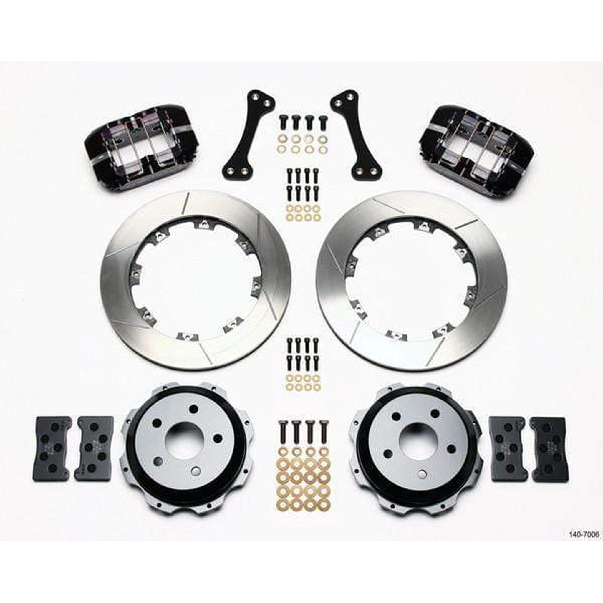 Wilwood Dynapro Black Anodize Slotted Rear Brake Kit 2002-2005 Subaru WRX