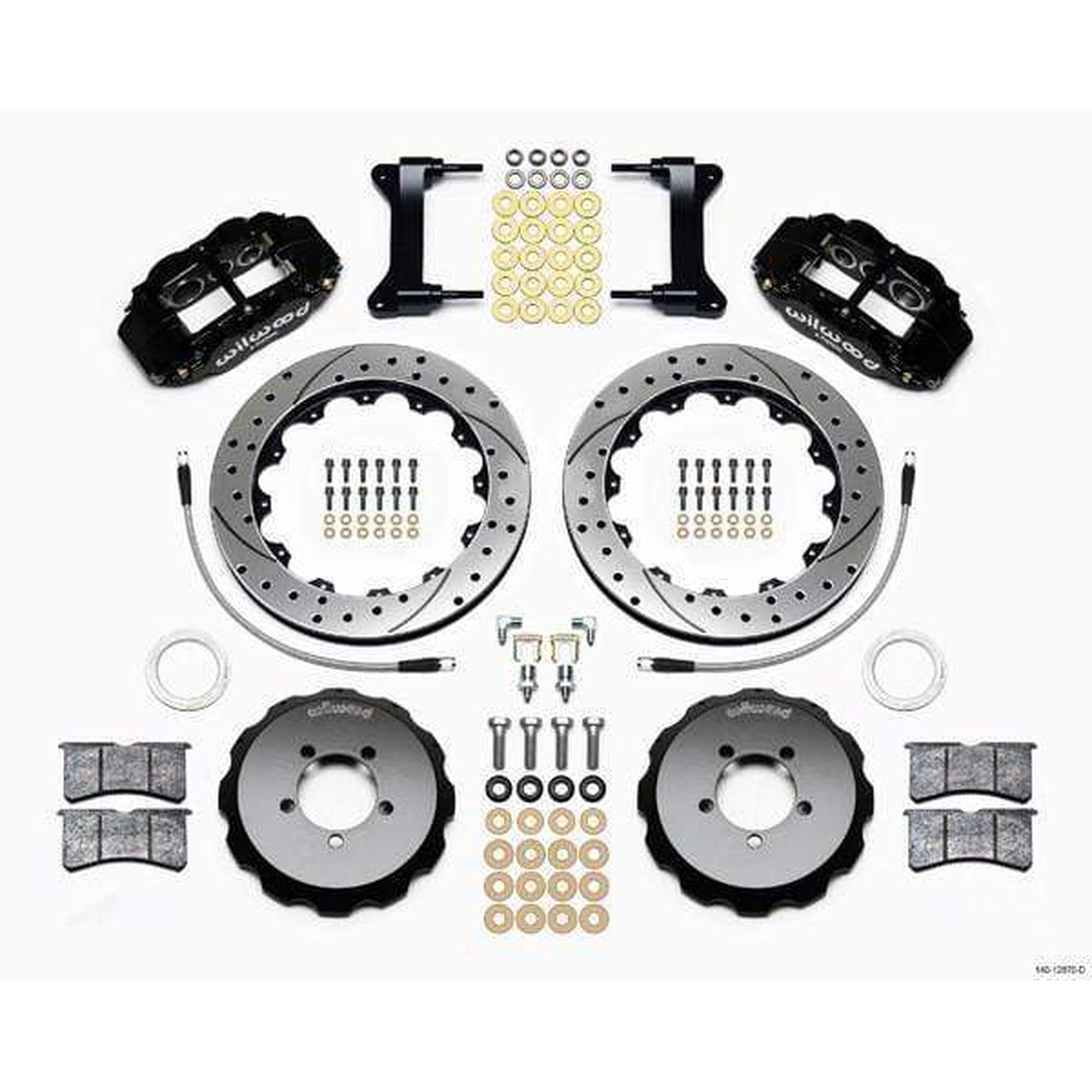 Wilwood FNSL6R Front Black Slotted & Drilled Big Brake Kit Scion FR-S 2013-2016 / Subaru BRZ 2013-2020