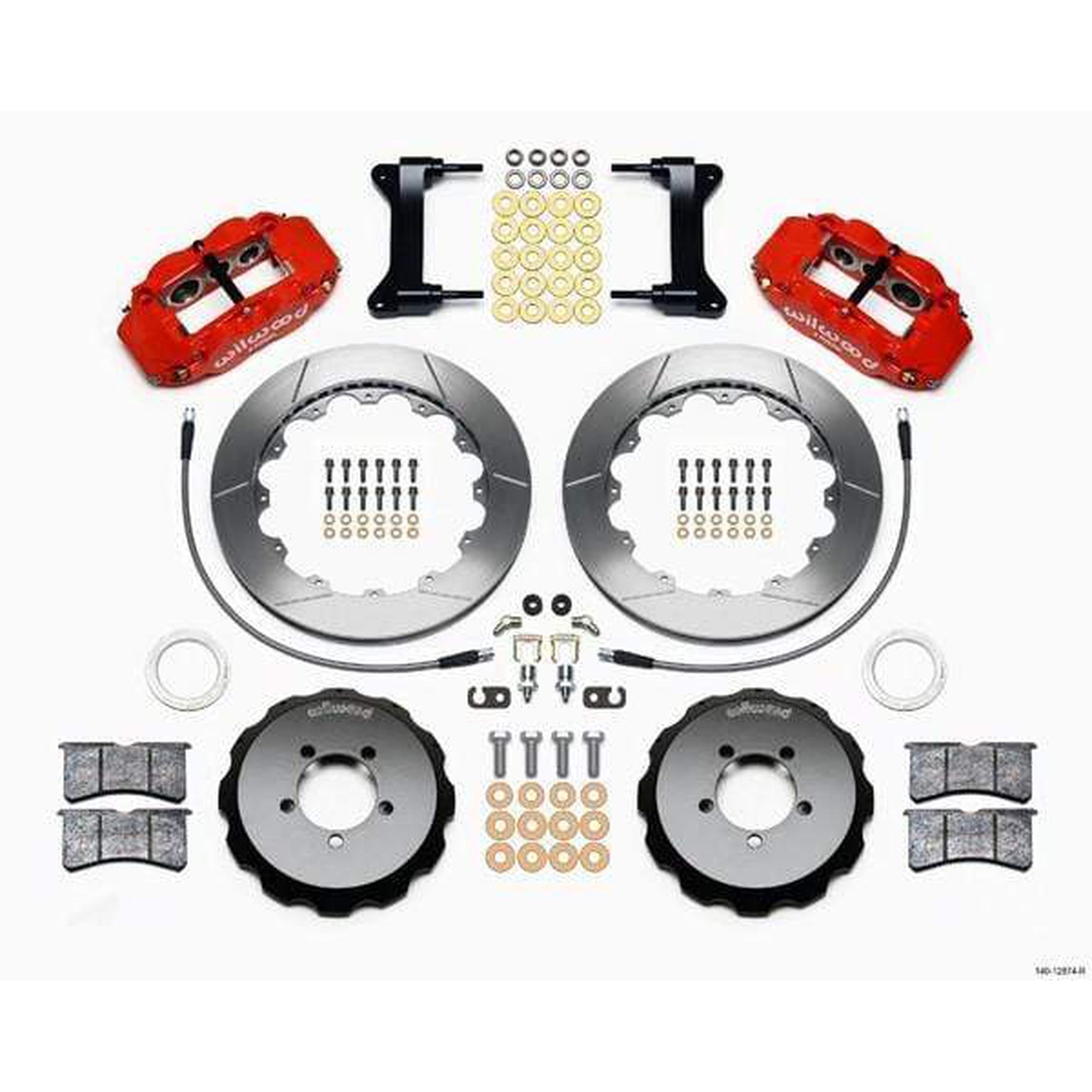 Wilwood FNSL6R Red Front Slotted Big Brake Kit Subaru WRX 2002-2014 / STI 2004 w/ 17-in Wheels