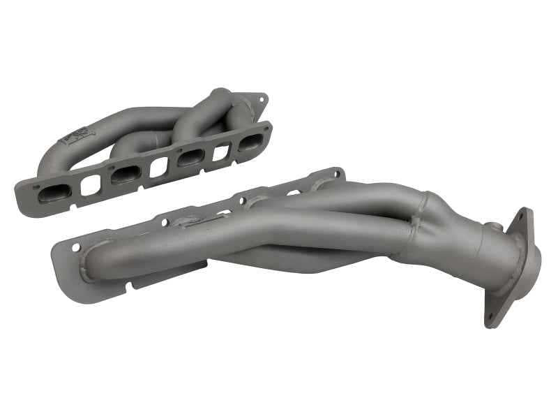 aFe Twisted Steel 304SS Short Header 15-22 Dodge Challenger SC V8-6.2L / 6.4L HEMI Titanium Coating 48-32031-T