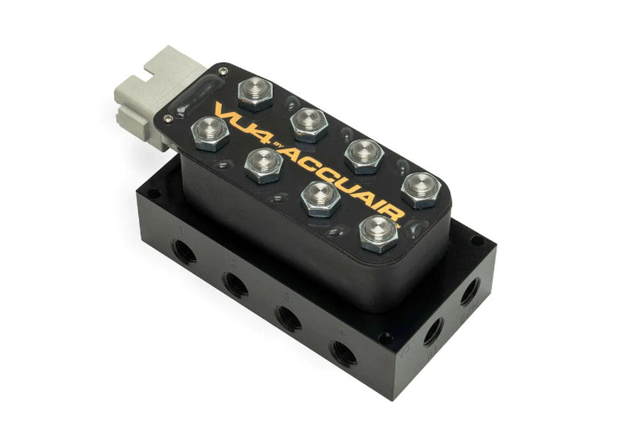 AccuAir Suspension VU4 4-Corner Manifold Solenoid Valve Unit w/ 14 NPT Ports