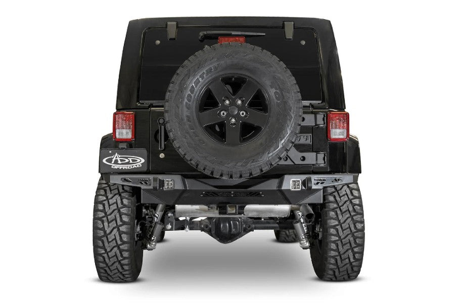 Jeep Wrangler JK Addictive Desert Designs Stealth Fighter Rear Bumper, Heritage Hammer Black