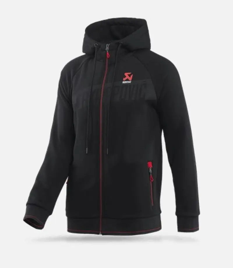 Akrapovic Mens Corpo Zip Hoodie Black - M - 802056 akr802056