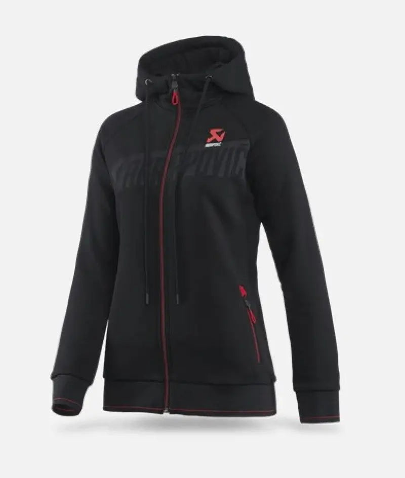 Akrapovic Womens Corpo Zip Hoodie Black - Small - 802062 akr802062
