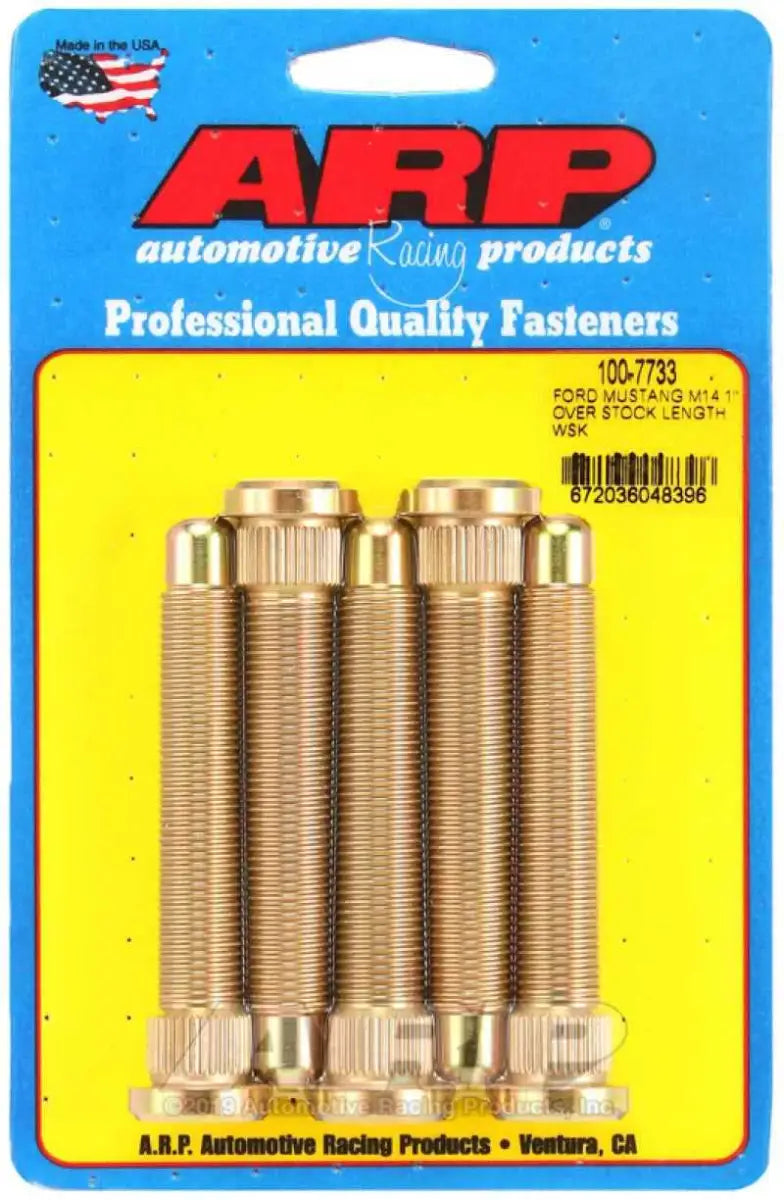 ARP 2015 Ford Mustang M14 1in Over Stock Length Wheel Stud Kit 100-7733