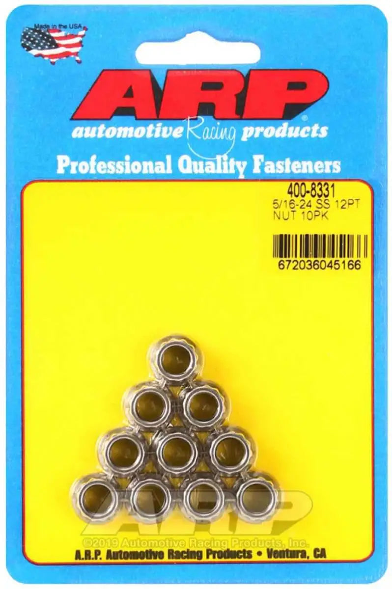 ARP 5/16-24 SS 12pt Nut Kit 400-8331