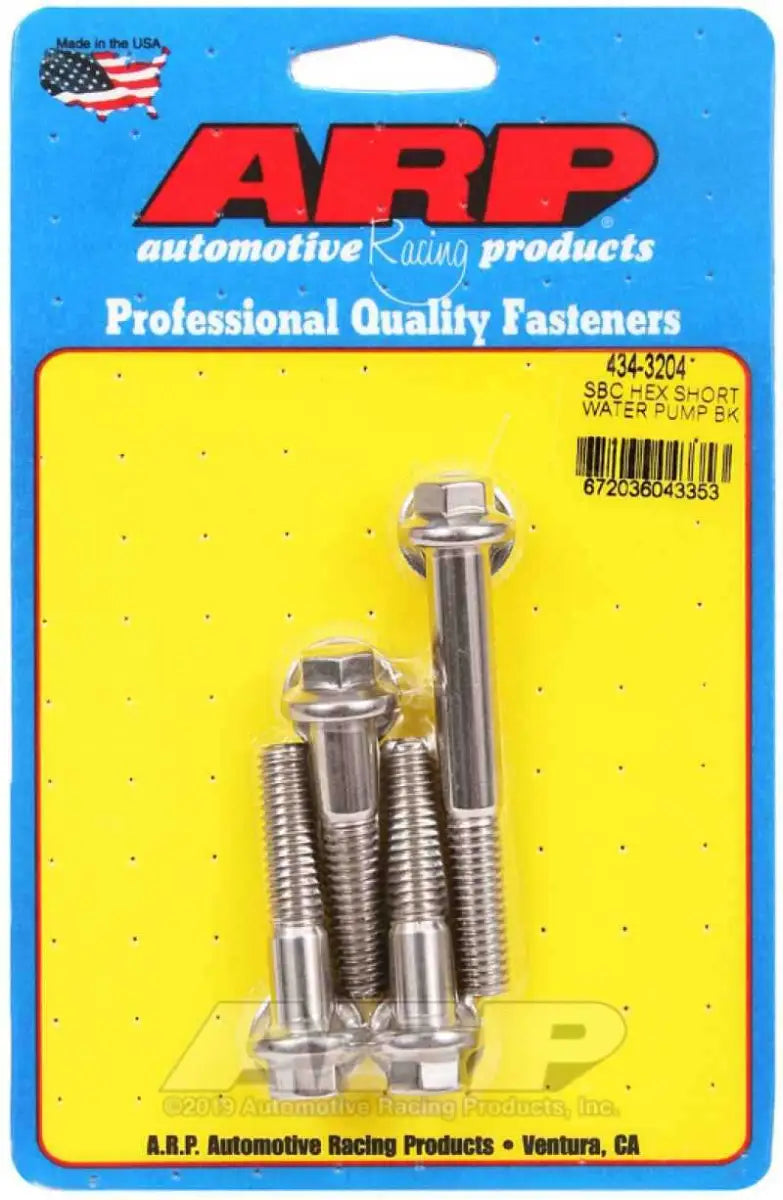 ARP SB Chevy Hex Short Water Pump Bolt Kit 434-3204