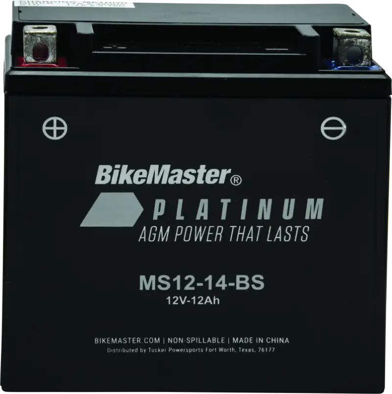 BikeMaster AGM Battery - MS12-14-BS - 780713 bkm780713