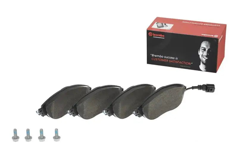 Brake Pad FMSI Number D1633-8849; Low-Metallic; Set Of 4; With Brake Caliper Screws brmp85144