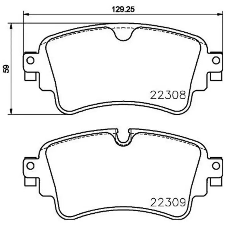 Brake Pad FMSI Number D1898-9126; Low-Metallic; Set Of 4; With Brake Caliper Screws brmp85154