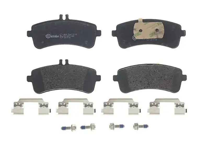 Brake Pad FMSI Number D1907-9136; Low-Metallic; Set Of 4; With Hardware/ Brake Caliper Screws brmp50132
