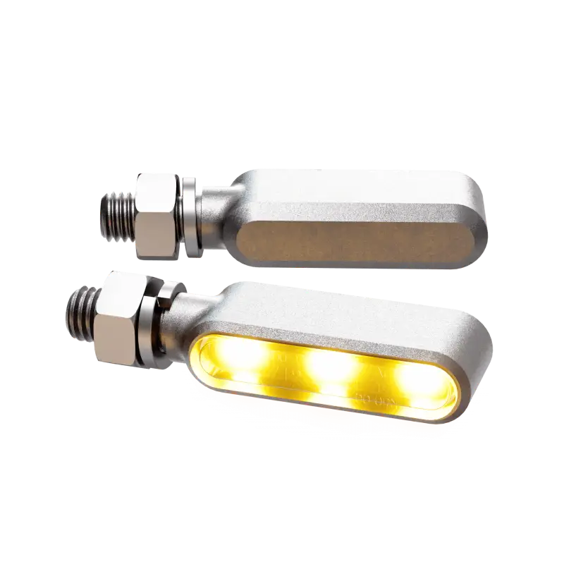 Bronx Led Turn Signal Pair Silver wps-58-2111