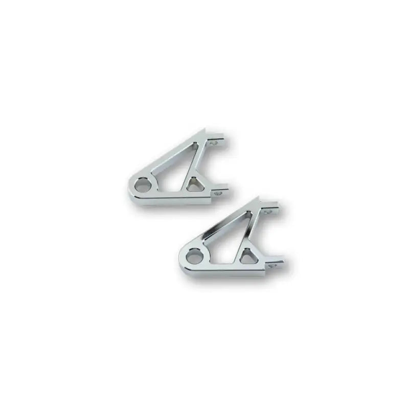 Cnc Headlight Bracket Extra Short Pair Chrome wps-58-2147