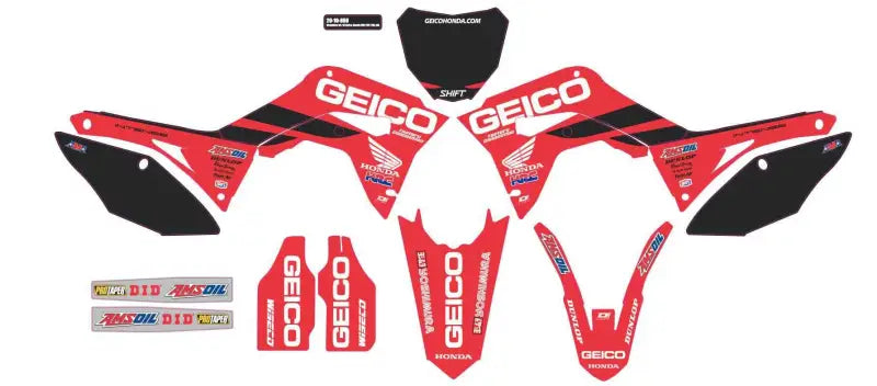 Complete Kit 19 Geico Honda Crf 250 Black Bg wps-862-20859