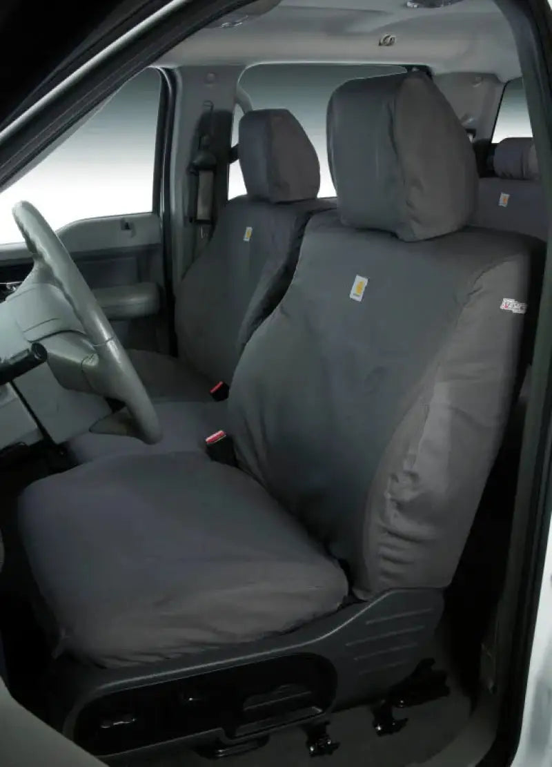 Covercraft 17-18 Ford F-250 Carhartt SeatSaver Custom Front Row Seat Covers - Gravel cvrSSC2516CAGY