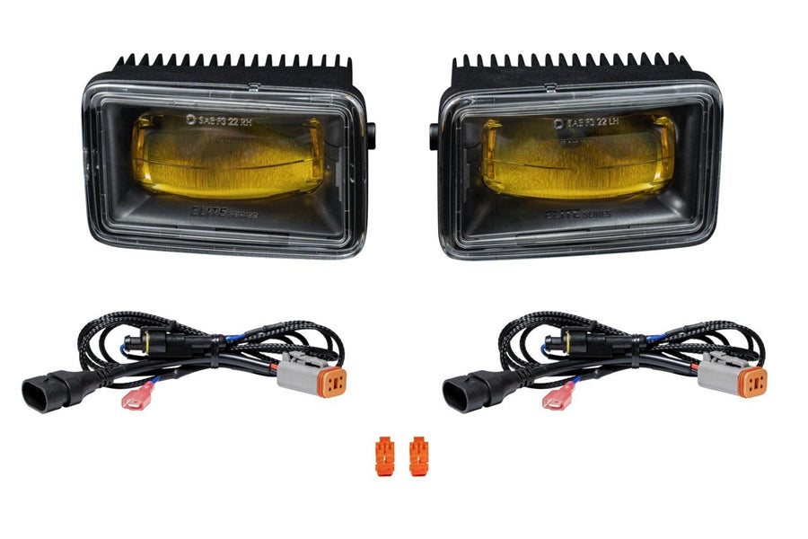2015-22 Ford F150 Diode Dynamics Elite Series Type F2 Fog Lamps, Yellow - Pair