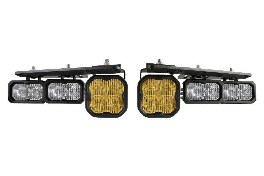 2021-25 Ford Bronco Diode Dynamics Stage Series Fog Pocket Kit - Yellow Sport
