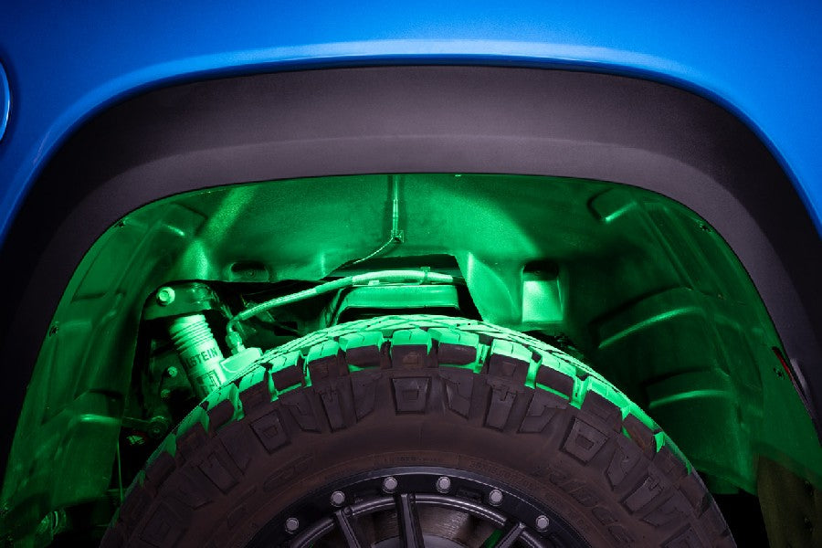 Diode Dynamics Stage Series Single Color LED Rock Lights - Green, M8, 2-Pack