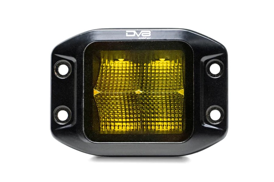 DV8 3in Elite series LED Amber Flush Mount Pod Light - Single Pod, No Wiring Harness