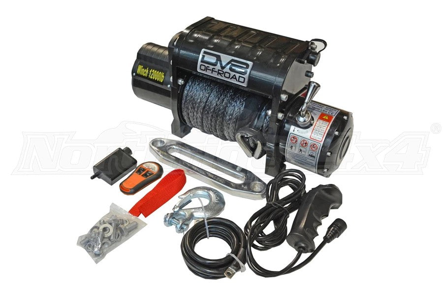 DV8 Winch w/ Synthetic Line and Wireless Remote - 12000lb Capacity