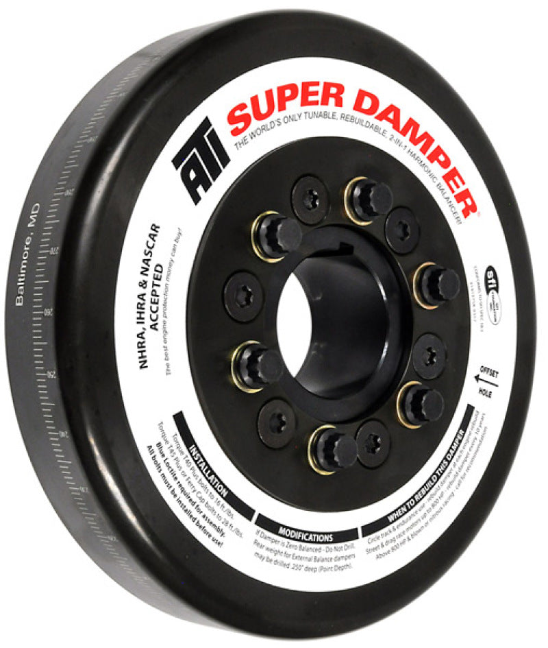 ATI Damper - 8.074in - Steel - John Deere - 466/619 Tractor - Chevy Front - 3 Ring - Diesel appATI917364