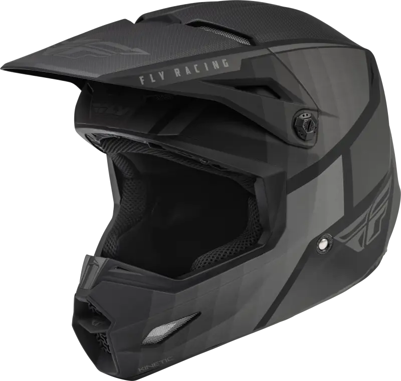 Fly Racing 73-8640YS Youth Kinetic Drift Helmet Matte Black/Charcoal Ys wps-73-8640ys-rva