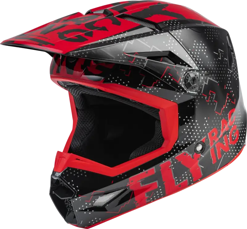 Fly Racing F73-3490YS Youth Kinetic Scan Helmet Black/Red Ys wps-73-3490ys-rva