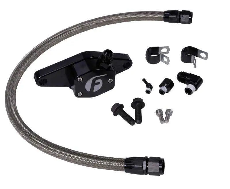 FPE-CLNTBYPS-CUMMINS-12V-SS Fleece Performance 94-98 12V Coolant Bypass Kit w/ Stainless Steel Braided Line fpefpe-clntbyps-cummins-12v-ss