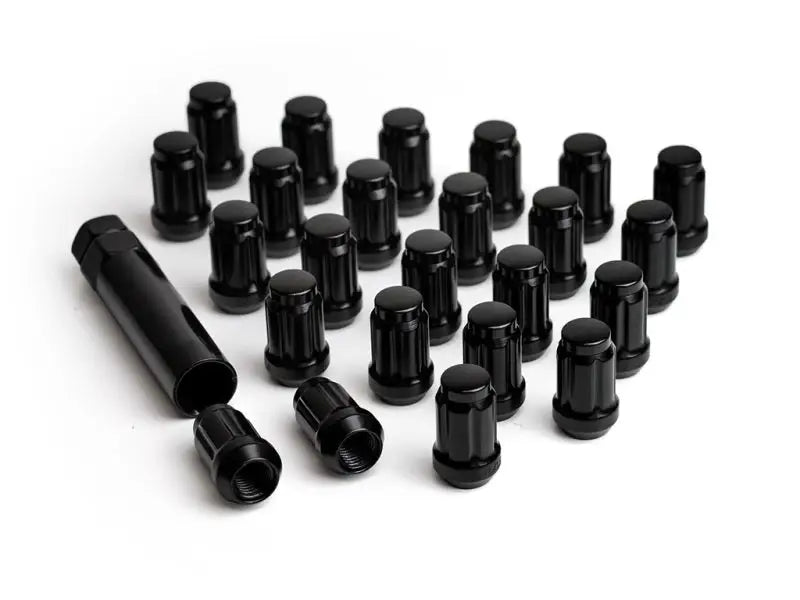 ICON Alloys Lug Nut Kit Black - 1/2in - 24 Lug Nuts w/ Key - 89122024B ico89122024b