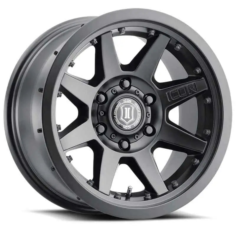 ICON Rebound Pro 17x8.5 6x5.5 25mm Offset 5.75in BS 95.1mm Bore Satin Black Wheel 21817859057sb