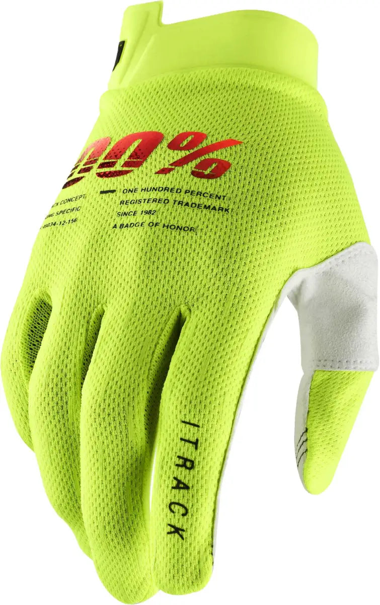 Itrack Youth Gloves Fluo Yellow Sm wps-610-6517s