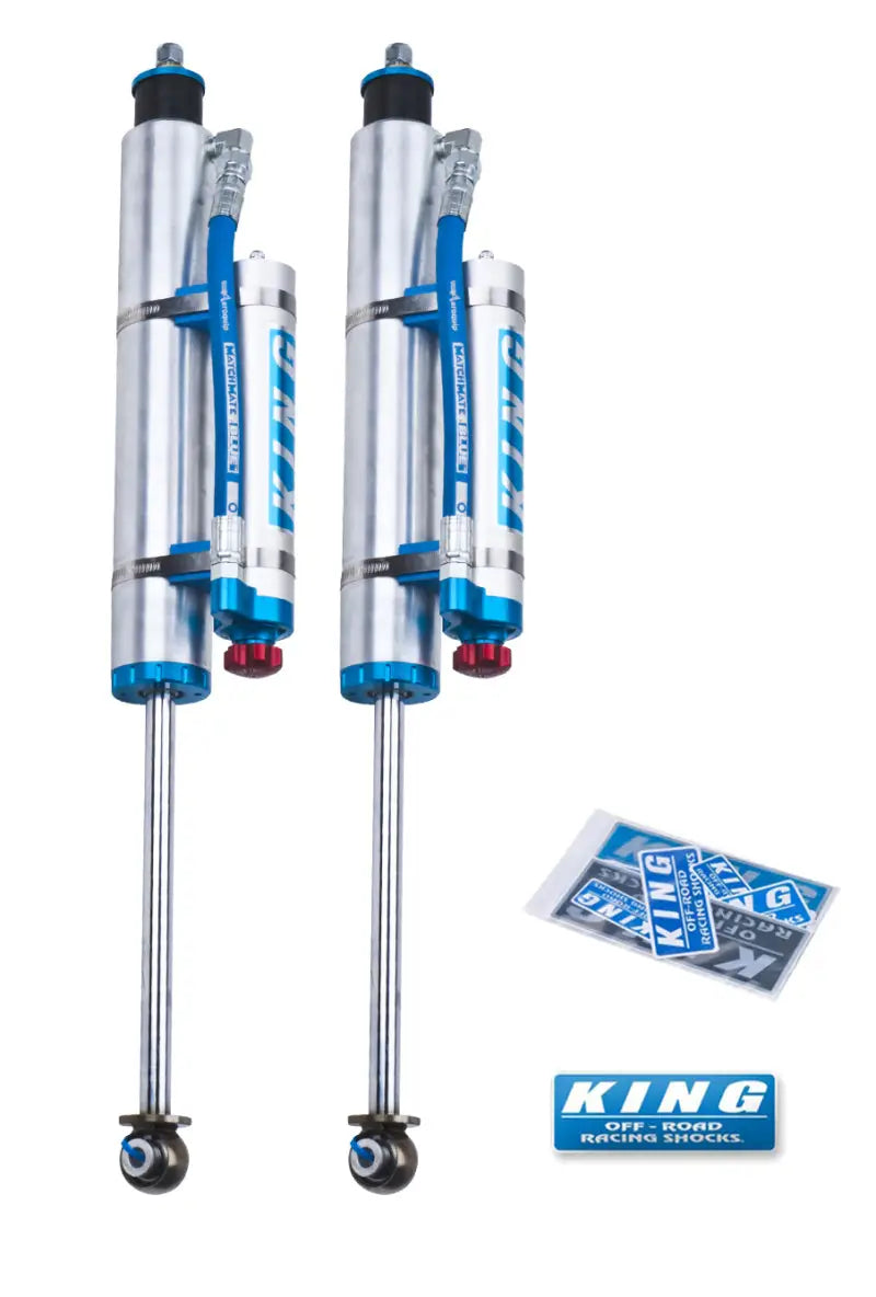 King Shocks 97-06 Jeep Wrangler TJ Front 2.5 Dia Piggy Hose Res Shock 3-5in Lift w/Adjuster (Pair) kin25001-176a