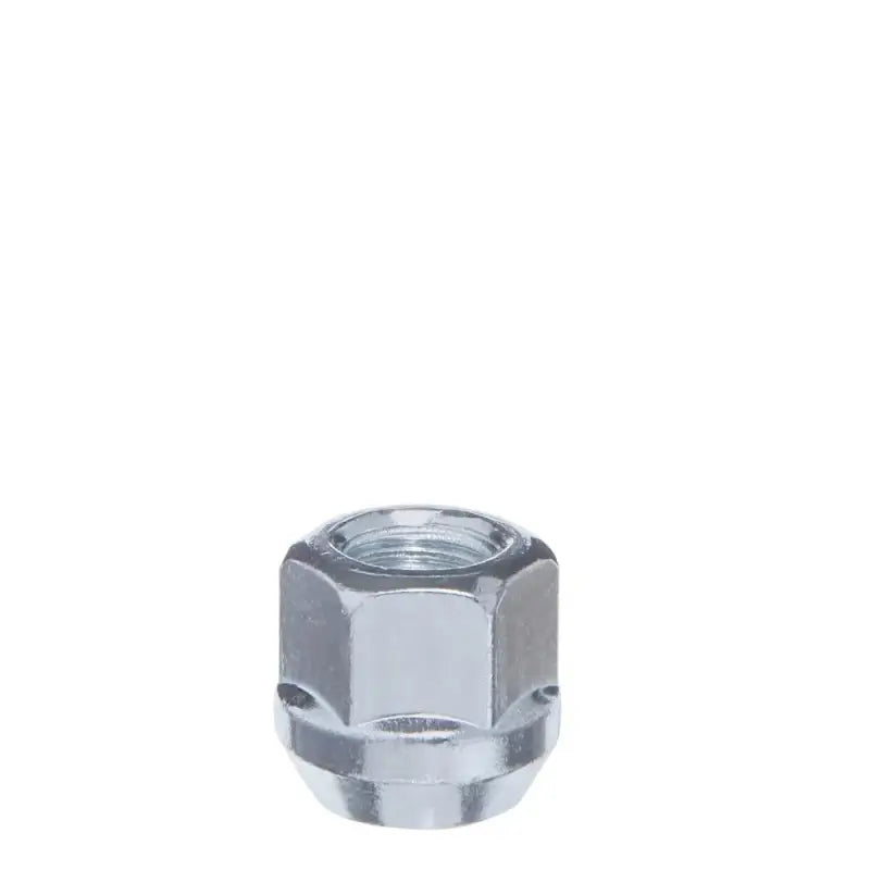 Lug Nut 12 Millimeter x 1.25 Thread Size; 60 Degree Conical; Open End; .83 Inch/ 21 Millimeters Overall Length; 3/4 Inch Hex Size; Chrome Plated; Steel; Set Of 100 wcww1025b