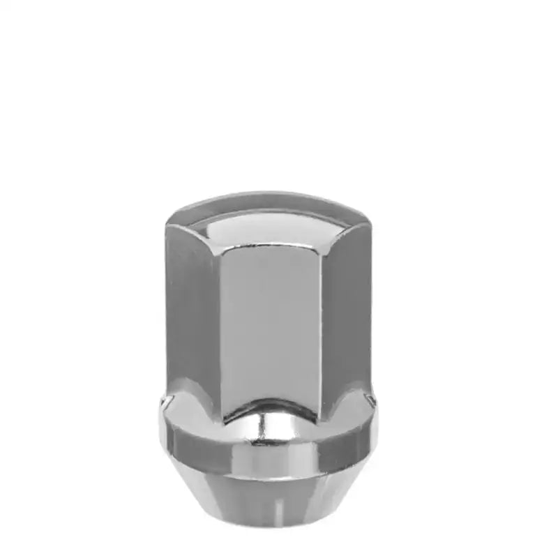 Lug Nut 14 x 1.5 Millimeter Thread Size; 60 Degree Conical Bulge; Acorn; 1.53 Inch Overall Length; 13/16 Inch Hex Size; Chrome Plated; Set Of 50 wcww1314ls