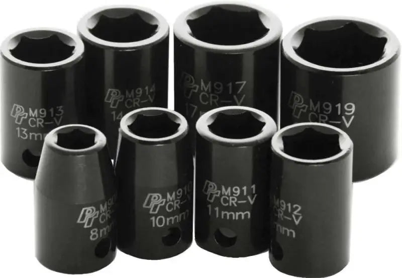 M589DB Performance Tool 8 Pc 3/8" Met Imp Skt Set Shallow wps-117-1001
