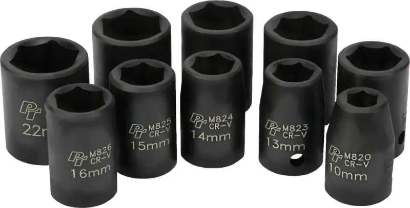 M593DB Performance Tool 10 Pc 1/2" Met Imp Skt Set Shallow wps-117-1005
