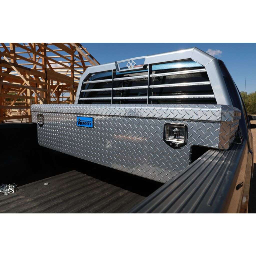 Merritt Crossover Tool Box Standard Depth 16"H x 20"D x 70"L Diamond Plate Aluminum Single Lid Full Size Trucks