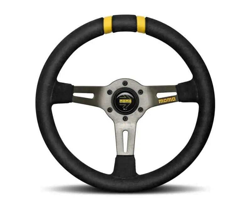 Momo MODDRIFT Steering Wheel 330 mm - Black Suede/Anth Spokes/2 Stripes r1907-33s