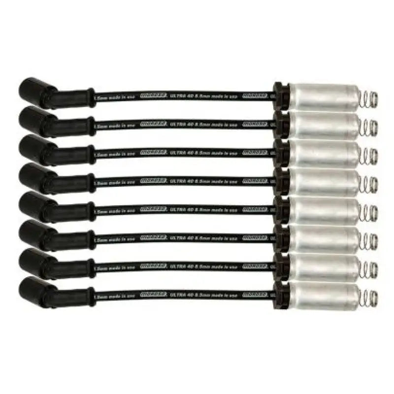 Moroso GM LS/LT 8.5mm Ultra 40 11in Long Wire Set w/Alum Heatshield - Black - 73746 mor73746