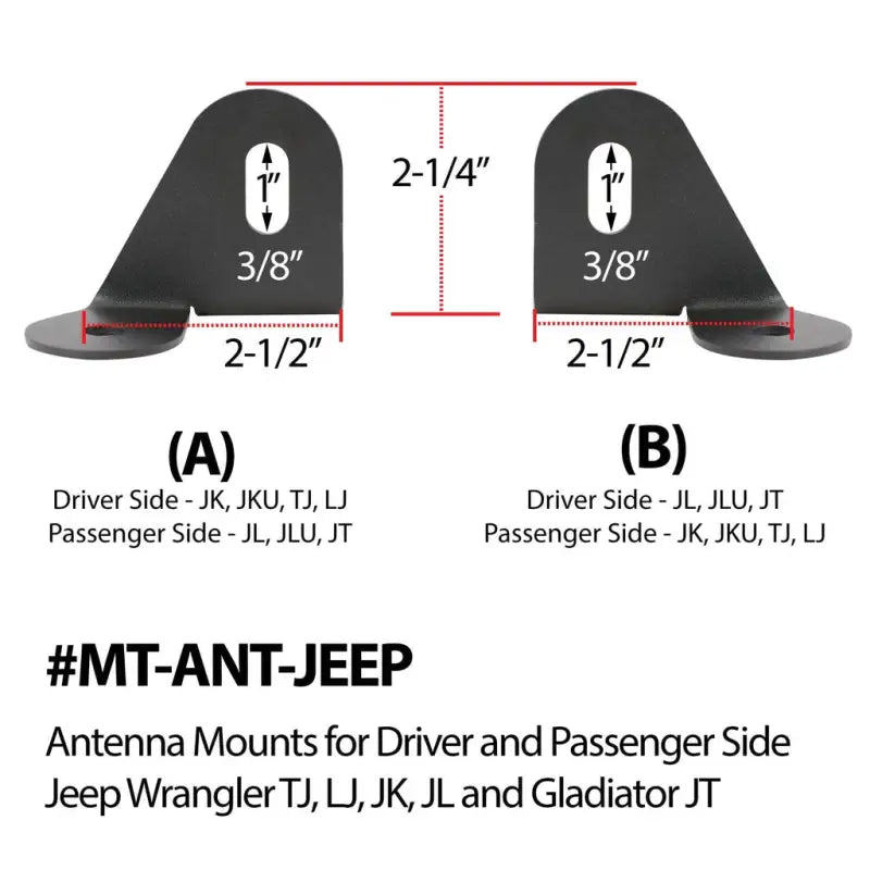 MT-ANT-JEEP-PS Rugged Radio Antenna Mnt For Jeep Pass. Side Jl rgrtantjeepps