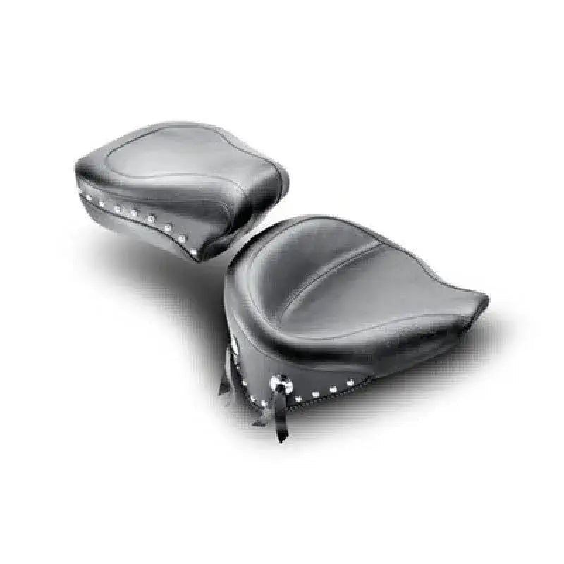 Mustang 00-15 Harley Softail Standard Rear Tire Wide Touring Passenger Seat w/Studs - Black mmp76180