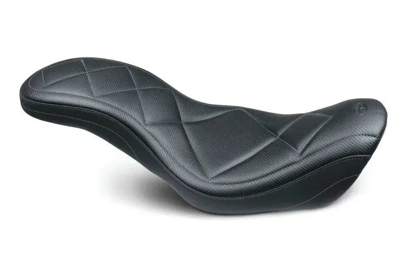 Mustang 06-17 Harley Dyna Super Tripper 1PC Seat Carbon - Black mmp75229