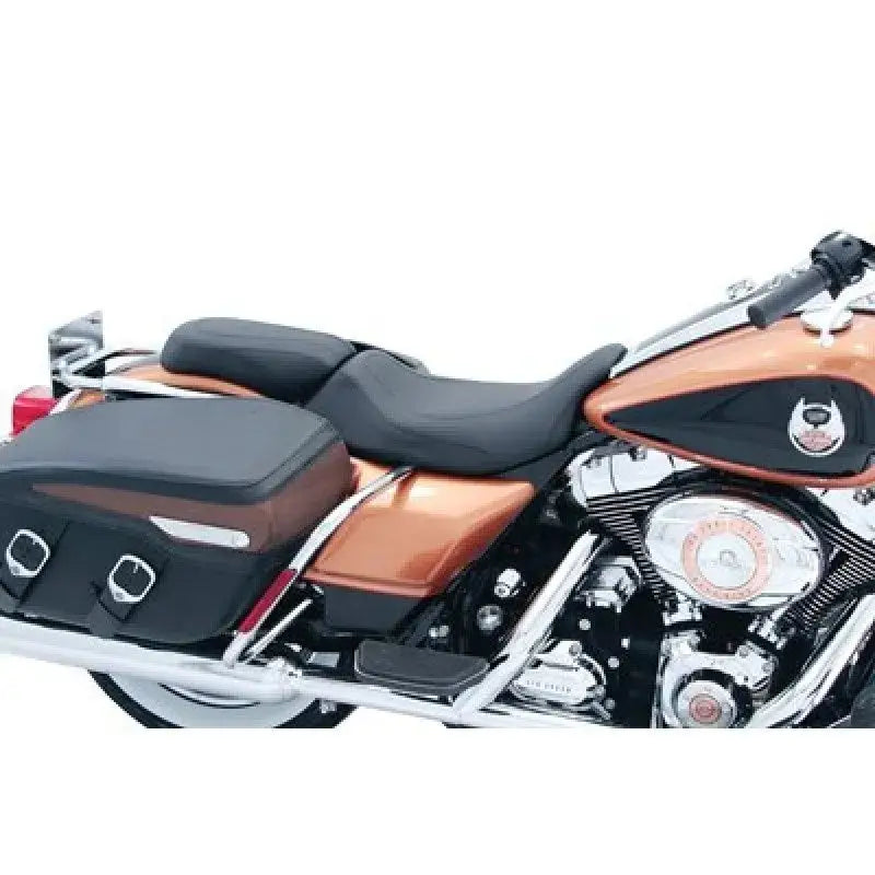 Mustang 08-21 Harley Electra Glide Std,Rd Glide,Rd King,Str Glide Tripper Pass Seat - Black mmp76351