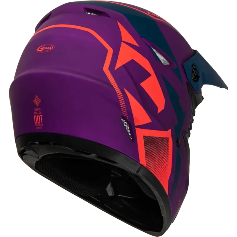 Mx 46 Compound Helmet Matte Purple/Coral/Blue Ym wps-72-67116ym