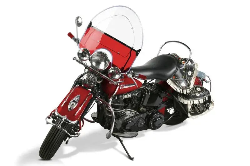 National Cycle 36-47 Harley Davidson Knucklehead/1948 PanHead Vintage Round Top Windshield-Red natN2201