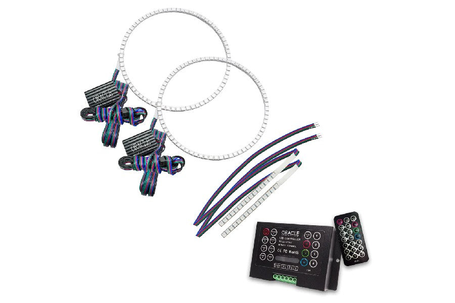 2021-25 Ford Bronco Oracle Colorshift Headlight Halo Kit w/ DRL Bar - 2.0 Controller, For Base Headlights